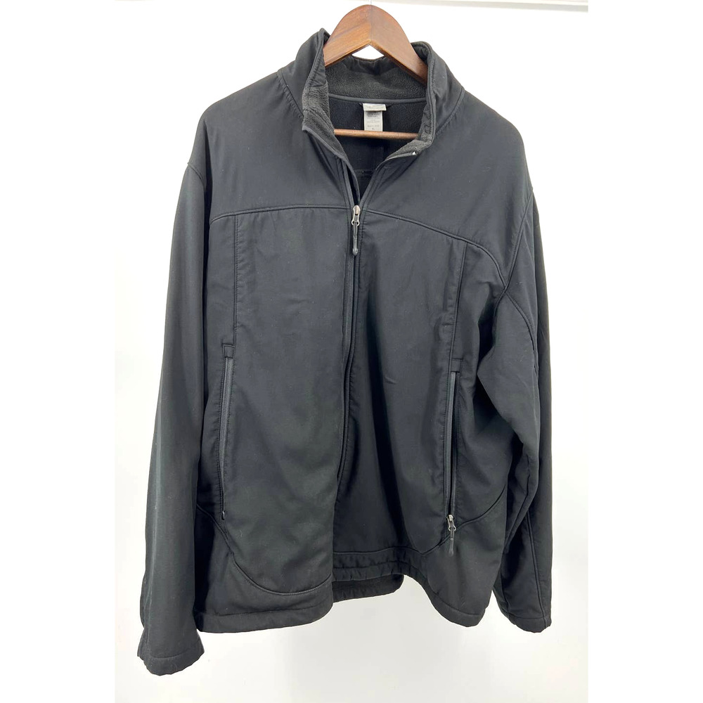 Champion Fleece Black Jacket Men's Size XL Full Zip Long Sleeve